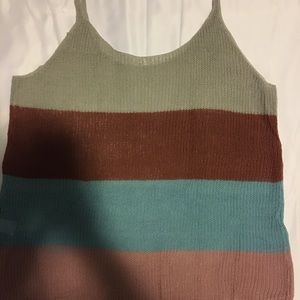 Multicolored metallic camisole top
